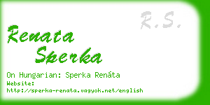 renata sperka business card